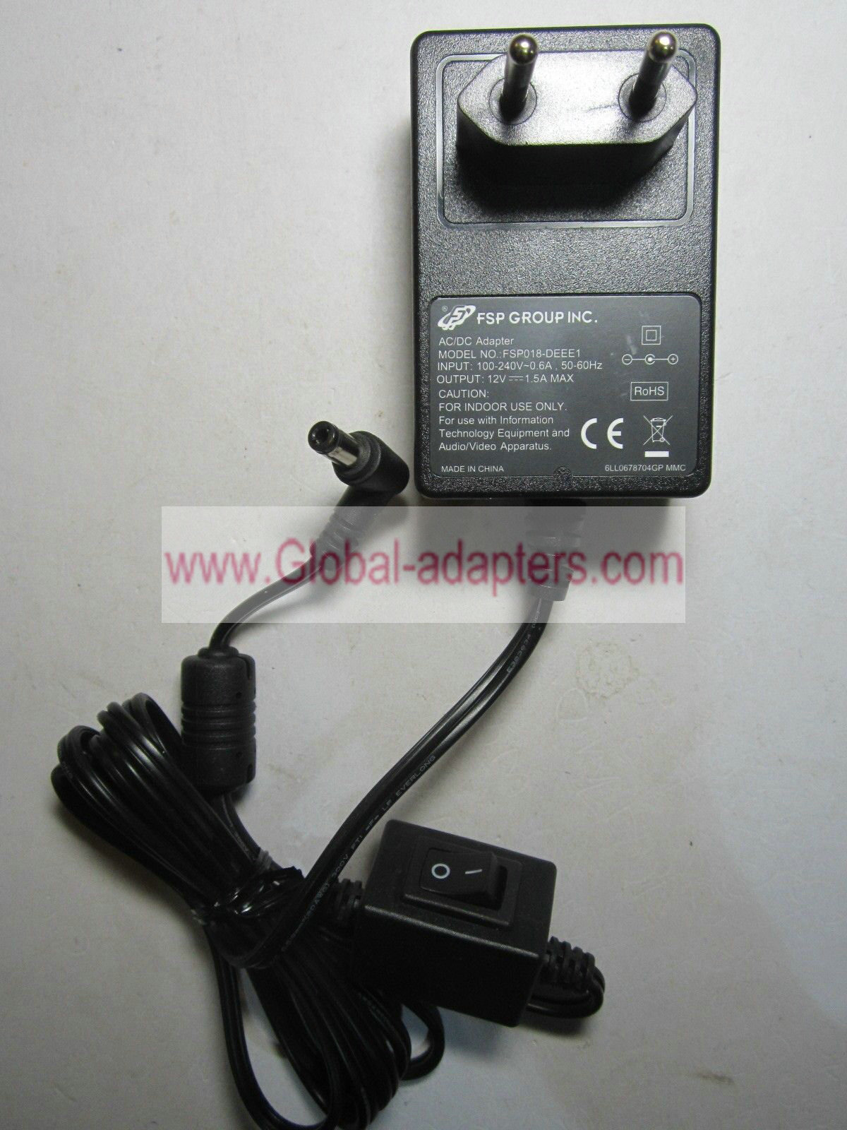 NEW FSP GROUP INC 12V 1.5A FSP018-DEEE1 AC/DC Adapter Power Supply 5.5mm x 2.1mm - Click Image to Close